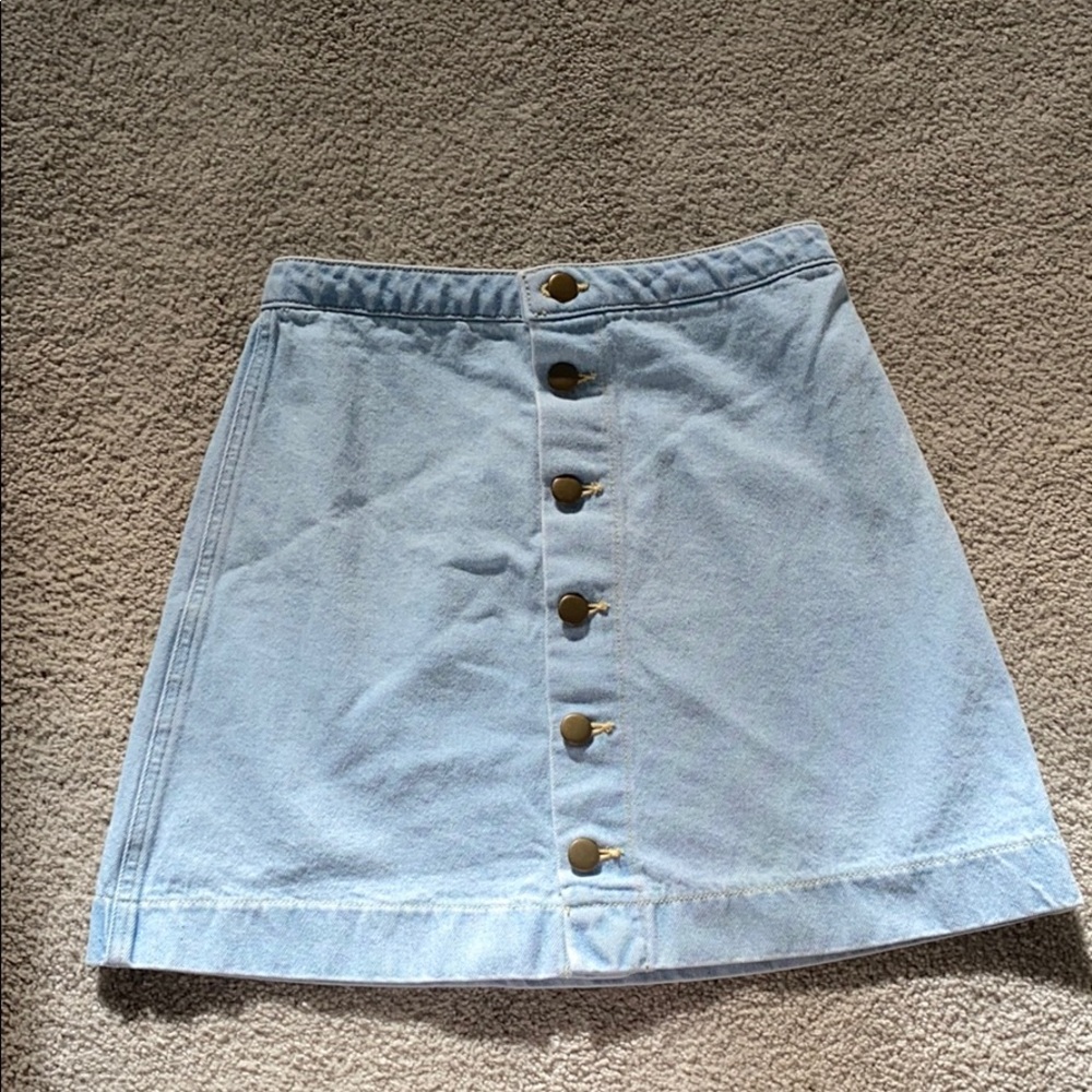 American Apparel buttoned denim mini skirt